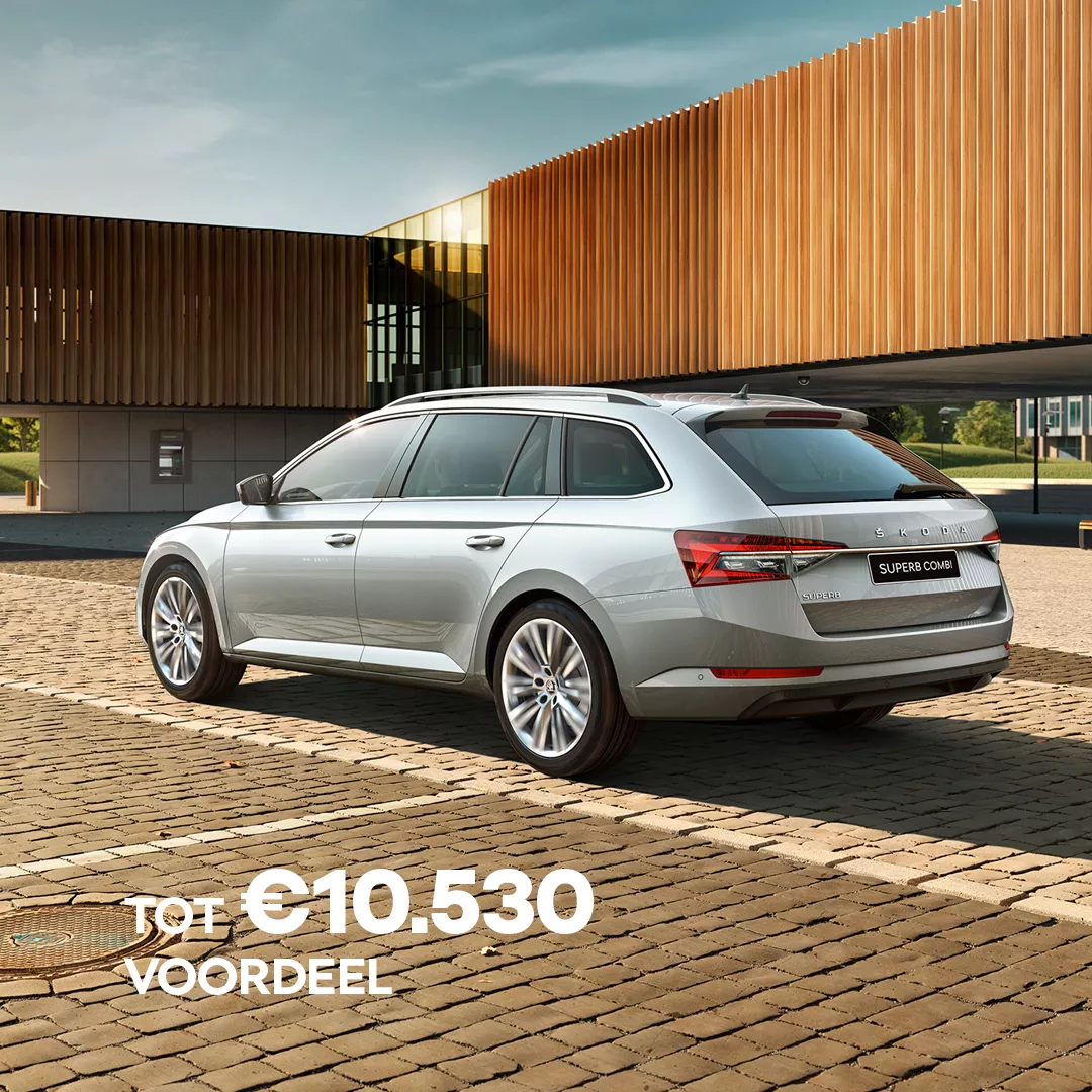 Tot €10.530 voordeel op de ŠKODA Superb Combi