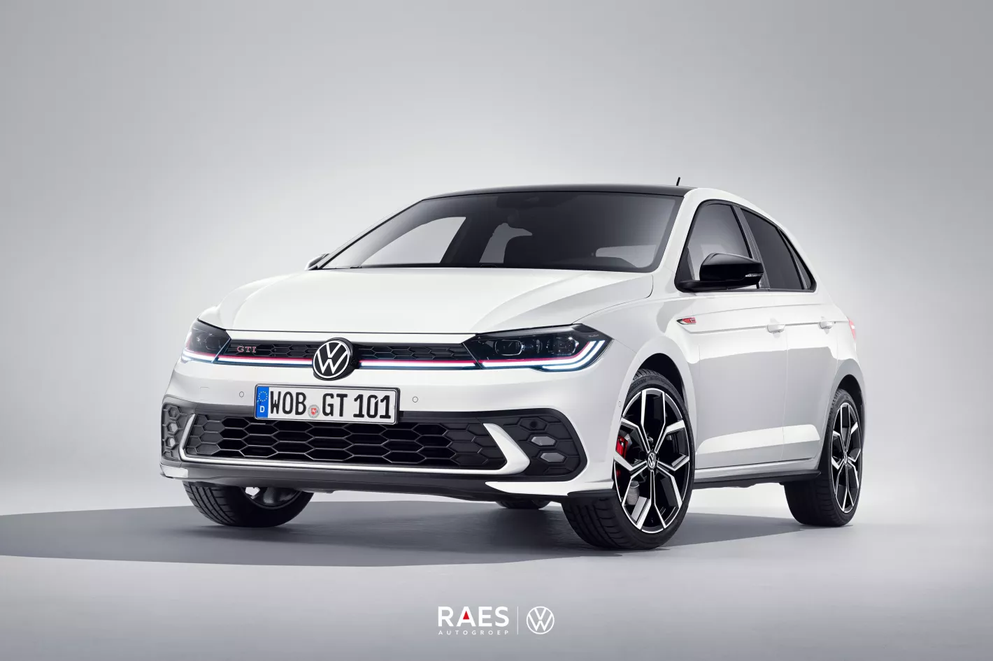 Vooraanzicht van de nieuwe Polo GTI